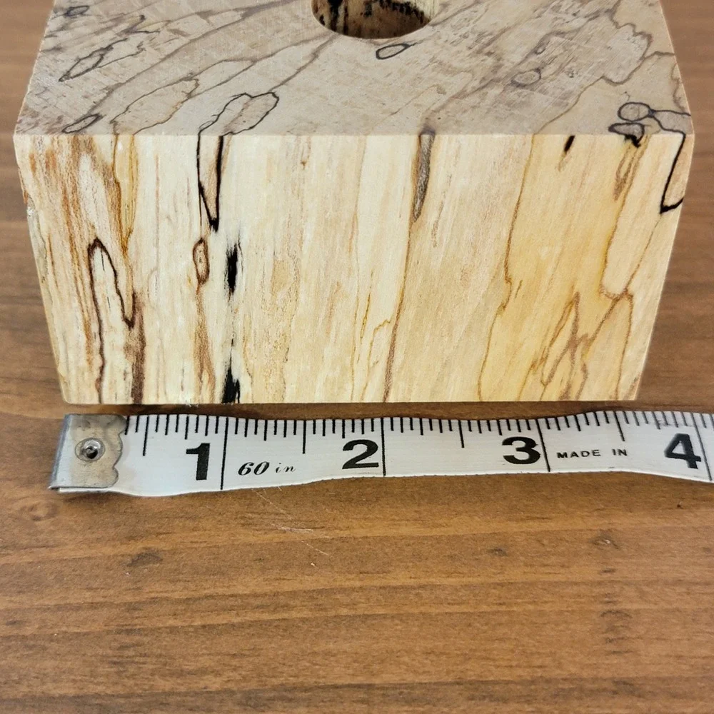 Handmade Spalted Maple Wood double Air Plant succulents Holder shelf sitter